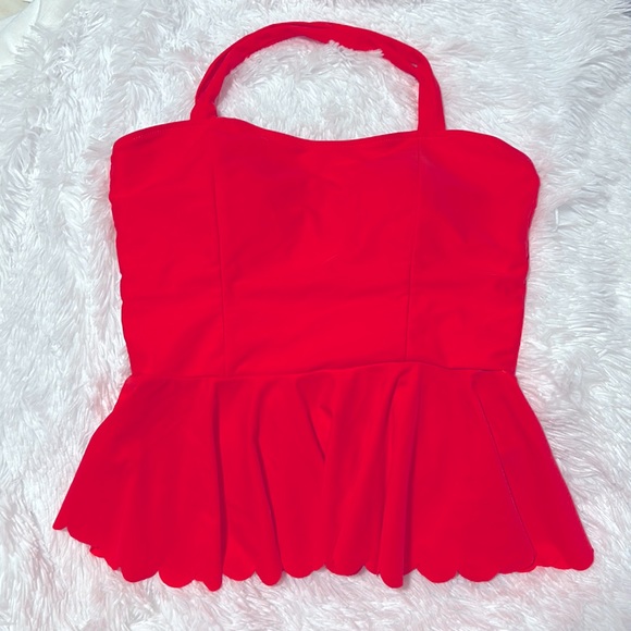 🆕🏖️ 🔥🚨Cupshe Sunkist Cross Back Full Coverage Swim top NWT - Picture 2 of 4